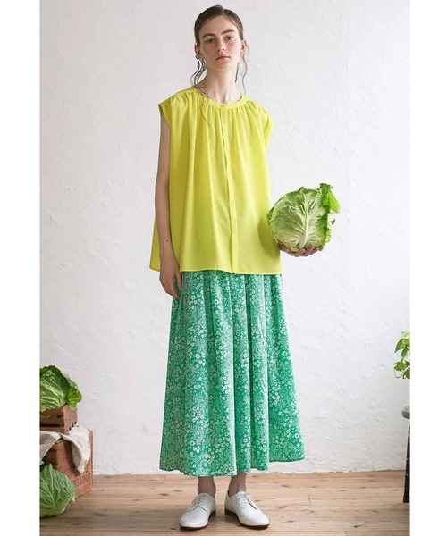 シロップ．（シロップ．）の「ふんわりギャザースカート（スカート・レディース・ライトグレー/グリーン・SMALL/MEDIUM/LARGE/X-LARGE/XX-LARGE）」の6枚目の写真