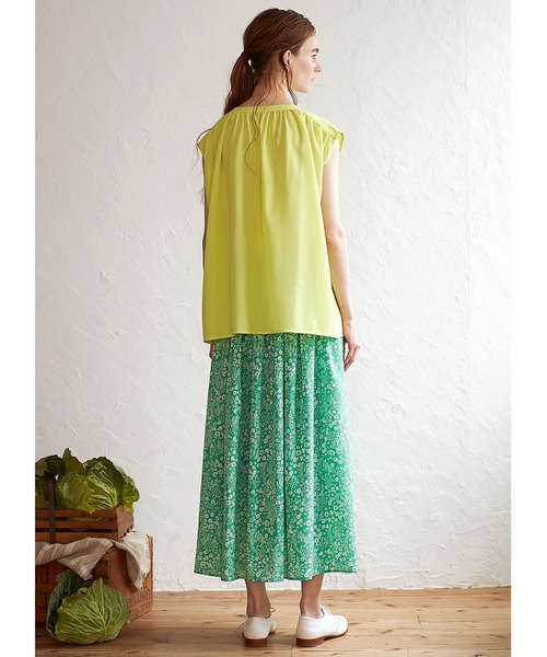 シロップ．（シロップ．）の「ふんわりギャザースカート（スカート・レディース・ライトグレー/グリーン・SMALL/MEDIUM/LARGE/X-LARGE/XX-LARGE）」の10枚目の写真