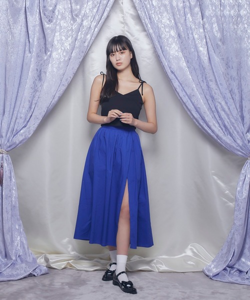 Romansual（ロマンシュアル）の「Romansual/ショルダーリボンカップインキャミソール（キャミソール・レディース・ブラック・FREE）」の4枚目の写真