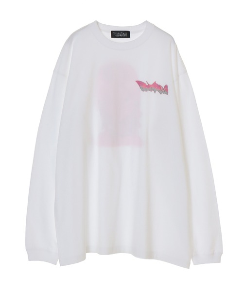 ROMPUS(ロンパース)の「【ROMPUS×JUN INAGAWA】REDちゃんは長袖でもパーティー嫌い(Tシャツ/カットソー・レディース・ブラック/オフホワイト・2)」の1枚目の写真