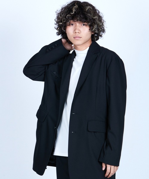 VIRGOwearworks（ヴァルゴウェアワークス）の「MIDDLE TAILORED JKT（テーラードジャケット・メンズ・ブラック/カーキ・4/2/3）」の6枚目の写真