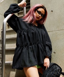 atmos pink | atmos pink Vネック ミニ丈 ワンピース(ワンピース)