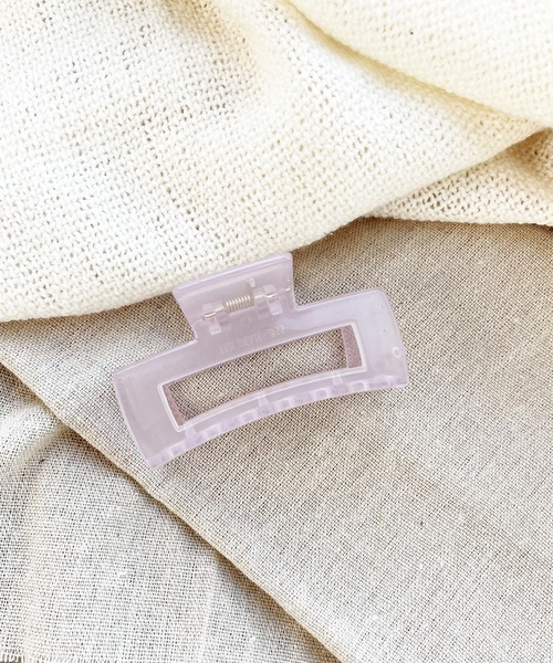 kutir（クティール）の「ビッグスクエアバンスクリップ（バレッタ/ヘアクリップ・レディース・ライトグレー/ライトグリーン/モカ/ラベンダー/ライトベージュ/ライトピンク・FREE）」の15枚目の写真