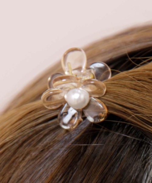 flower（フラワー）の「マリークリップ 2ピース（バレッタ/ヘアクリップ・レディース・ブラック/ベージュ/ブラウン・FREE）」の3枚目の写真