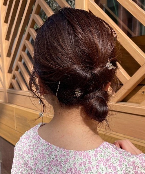 flower（フラワー）の「マリークリップ 2ピース（バレッタ/ヘアクリップ・レディース・ブラック/ベージュ/ブラウン・FREE）」の21枚目の写真