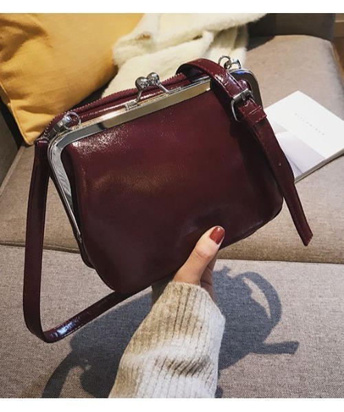 SETUP7（セットアップセブン）の「【SETUP7】フェイクレザー レトロがま口ミニショルダー SCCH17（ショルダーバッグ・レディース・ブラック/ブラウン/パープル・FREE）」の9枚目の写真