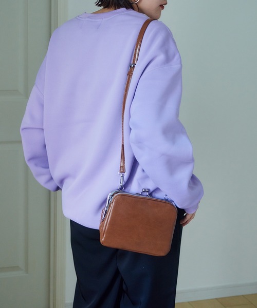 SETUP7（セットアップセブン）の「【SETUP7】フェイクレザー レトロがま口ミニショルダー SCCH17（ショルダーバッグ・レディース・ブラック/ブラウン/パープル・FREE）」の20枚目の写真