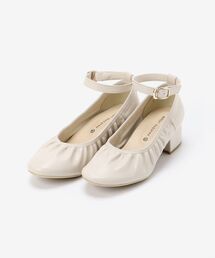 MAJESTIC LEGON | アンクルリボンギャザーパンプス(パンプス)