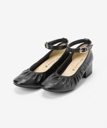 MAJESTIC LEGON | アンクルリボンギャザーパンプス(パンプス)