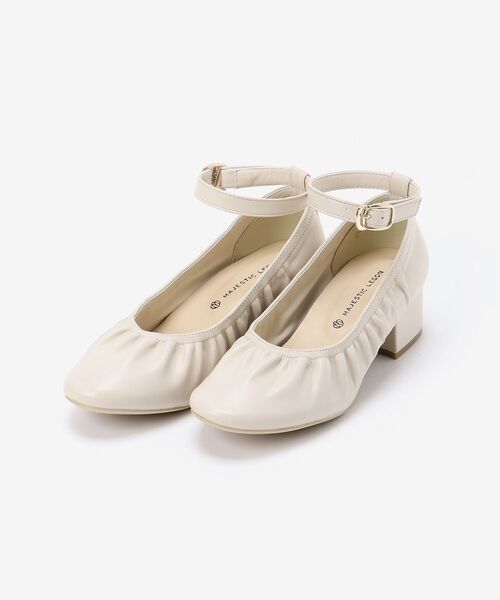 MAJESTIC LEGON(マジェスティックレゴン)の「アンクルリボンギャザーパンプス(パンプス・レディース・アイボリー/グレー/ブラック・SMALL/MEDIUM/LARGE/X-LARGE)」の9枚目の写真