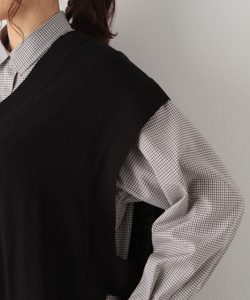 GLOBAL WORK（グローバルワーク）の「サイドベルトニットベスト/956230（ベスト・レディース・ブラック/グレー系その他/モカ・FREE）」の21枚目の写真