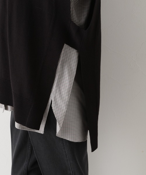 GLOBAL WORK（グローバルワーク）の「サイドベルトニットベスト/956230（ベスト・レディース・ブラック/グレー系その他/モカ・FREE）」の22枚目の写真