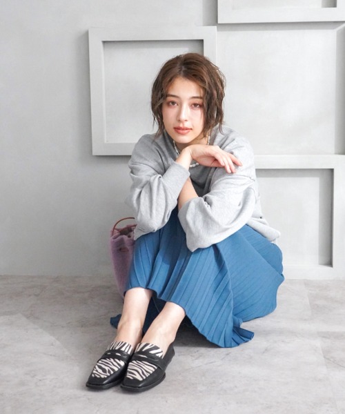 VIVIAN（ヴィヴィアン）の「スクエアトゥコインローファー（ローファー・レディース・ストーン/ゼブラ/ホワイト×ライム/ブラック系その他2/ブラウン系その他5・LL/S/M/L）」の15枚目の写真