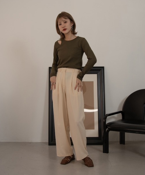 Amiur(エミレ)の「double belt pants(その他パンツ・レディース・ブラック/テラコッタ/アイボリー・M/S)」の18枚目の写真