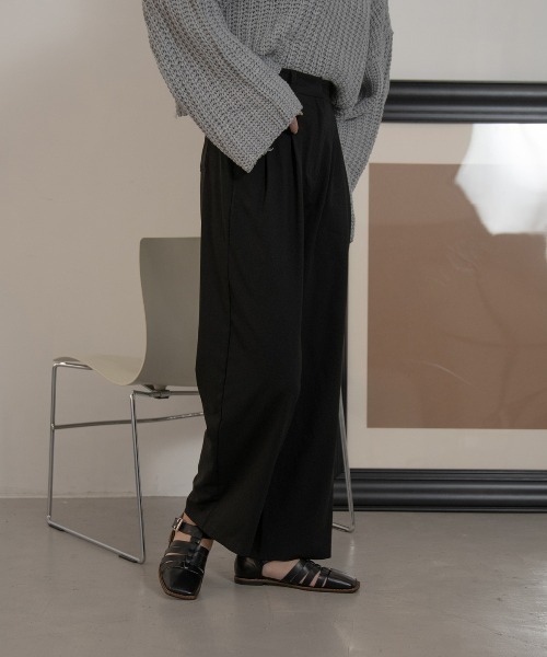 Amiur(エミレ)の「double belt pants(その他パンツ・レディース・ブラック/テラコッタ/アイボリー・M/S)」の6枚目の写真