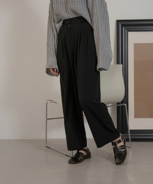 Amiur(エミレ)の「double belt pants(その他パンツ・レディース・ブラック/テラコッタ/アイボリー・M/S)」の4枚目の写真