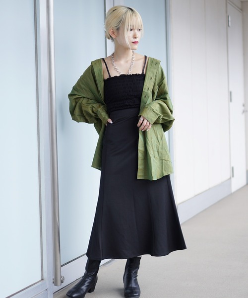 DuKKah（デュカ）の「Dukkah/【低身長向け】マーメイドロングスカート（スカート・レディース・ブラック/マスタード/アニマル・XS）」の4枚目の写真