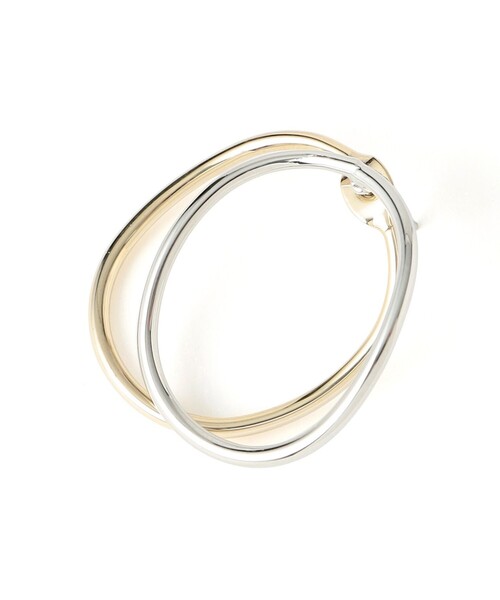 CAST:（キャストコロン）の「バイカラーサークルピアス（ピアス（両耳用）・レディース・シルバー・FREE）」の3枚目の写真