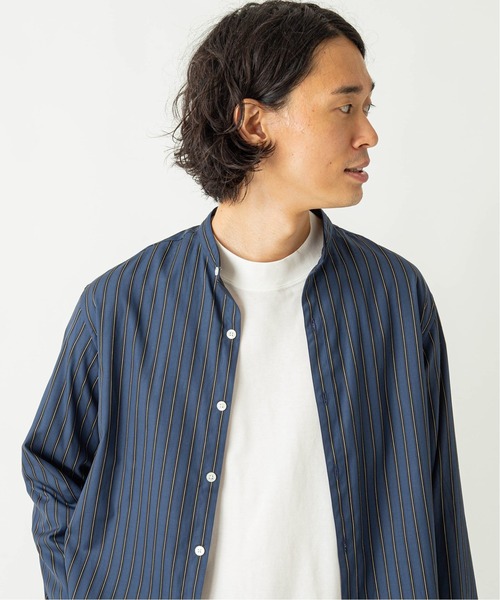 EDIFICE（エディフィス）の「ストライプ バンドカラー シャツ（シャツ/ブラウス・メンズ・ネイビー/グリーン/アイボリー・SMALL/MEDIUM/LARGE/X-LARGE）」の12枚目の写真