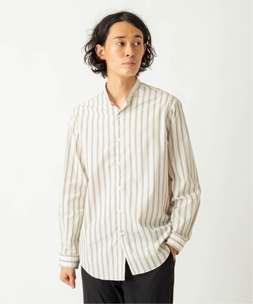EDIFICE（エディフィス）の「ストライプ バンドカラー シャツ（シャツ/ブラウス・メンズ・ネイビー/グリーン/アイボリー・SMALL/MEDIUM/LARGE/X-LARGE）」の19枚目の写真