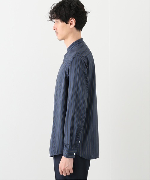 EDIFICE（エディフィス）の「ストライプ バンドカラー シャツ（シャツ