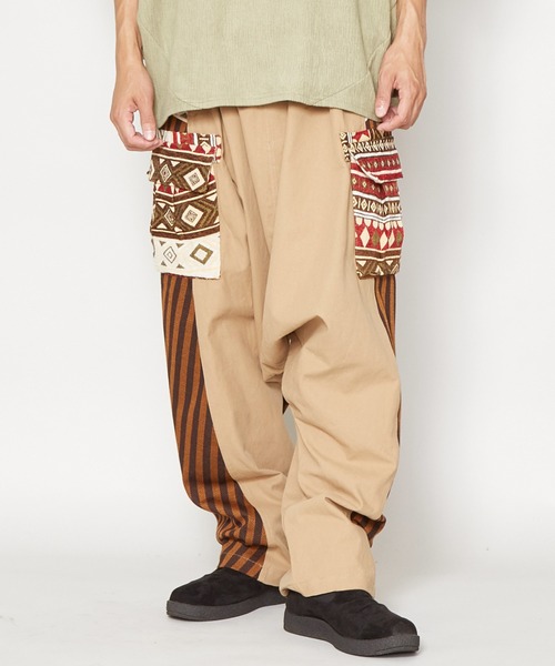 チャイハネ（チャイハネ）の「【チャイハネ】ノマンドMEN'Sパンツ（カーゴパンツ・メンズ・カーキ/グレー/ベージュ・FREE）」の2枚目の写真