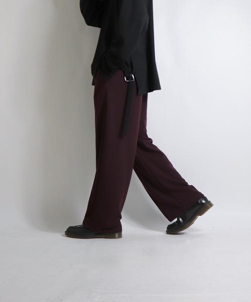 Confirm（コンファーム）の「センターピンタック イージーワイドスウェットパンツ 【Confirm】（スウェットパンツ・メンズ・ブラック/グリーン/ワイン・M/L）」の3枚目の写真