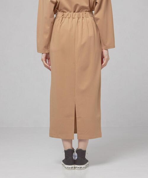 closet story(クローゼットストーリー)の「【WEB限定】<closet story>キーネックカットソー&タイトスカート セットアップ/ワンピース -ウォッシャブル-(ワンピース・レディース・ブラック/ベージュ・FREE)」の4枚目の写真