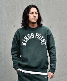 【SHIPS別注】KINGSPOINT: プリント クルーネック スウェット プルオーバー