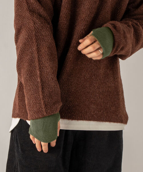 GLOSTER（グロスター）の「【GLOSTER/グロスター】JAPAN MADE アームカバー フィンガーレスグローブ（手袋・メンズ・ブラック/グレー/ベージュ/オリーブ/ワイン・FREE）」の19枚目の写真