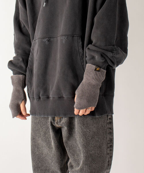 GLOSTER（グロスター）の「【GLOSTER/グロスター】JAPAN MADE アームカバー フィンガーレスグローブ（手袋・メンズ・ブラック/グレー/ベージュ/オリーブ/ワイン・FREE）」の12枚目の写真