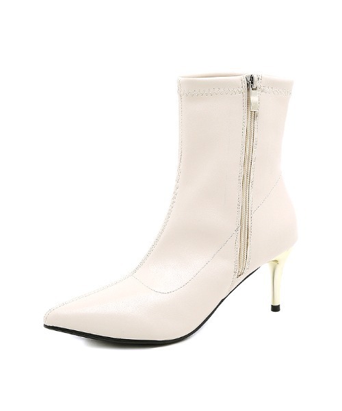 Futier land（フューティアランド）の「アウトサイドZIPショートブーツ（ブーツ・レディース・アイボリー/ブラック/ブラウン・36/37/38/39/40）」の14枚目の写真