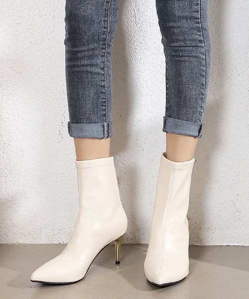 Futier land（フューティアランド）の「アウトサイドZIPショートブーツ（ブーツ・レディース・アイボリー/ブラック/ブラウン・36/37/38/39/40）」の20枚目の写真