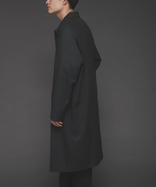 SENSE OF PLACE by URBAN RESEARCH(センスオブプレイスバイアーバンリサーチ)の「『セットアップ対応』CARREMANステンカラーコート(ステンカラーコート・メンズ・チャコールグレー/ブラック/カーキ・MEDIUM/LARGE)」の3枚目の写真