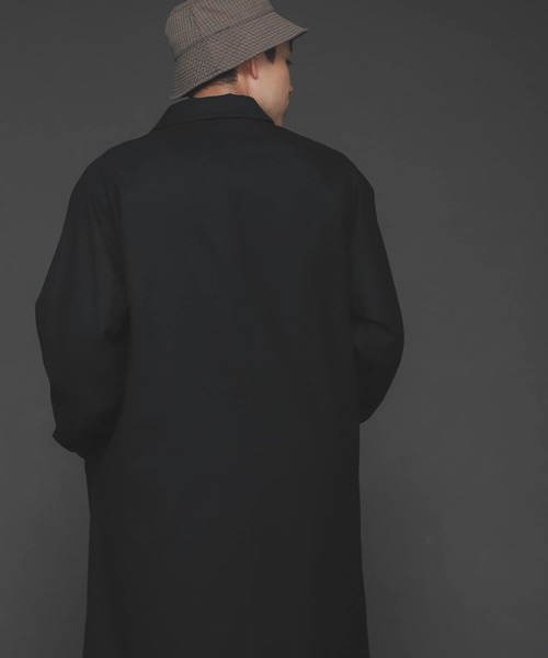 SENSE OF PLACE by URBAN RESEARCH(センスオブプレイスバイアーバンリサーチ)の「『セットアップ対応』CARREMANステンカラーコート(ステンカラーコート・メンズ・チャコールグレー/ブラック/カーキ・MEDIUM/LARGE)」の6枚目の写真