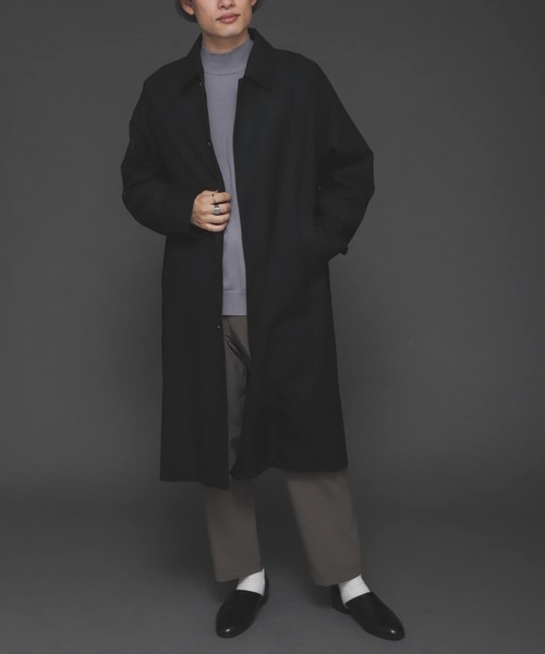 SENSE OF PLACE by URBAN RESEARCH(センスオブプレイスバイアーバンリサーチ)の「『セットアップ対応』CARREMANステンカラーコート(ステンカラーコート・メンズ・チャコールグレー/ブラック/カーキ・MEDIUM/LARGE)」の8枚目の写真