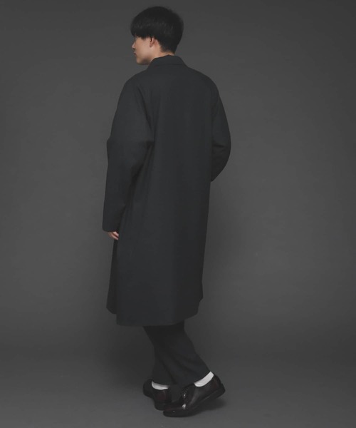 SENSE OF PLACE by URBAN RESEARCH(センスオブプレイスバイアーバンリサーチ)の「『セットアップ対応』CARREMANステンカラーコート(ステンカラーコート・メンズ・チャコールグレー/ブラック/カーキ・MEDIUM/LARGE)」の14枚目の写真