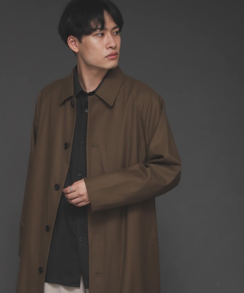 SENSE OF PLACE by URBAN RESEARCH(センスオブプレイスバイアーバンリサーチ)の「『セットアップ対応』CARREMANステンカラーコート(ステンカラーコート・メンズ・チャコールグレー/ブラック/カーキ・MEDIUM/LARGE)」の15枚目の写真