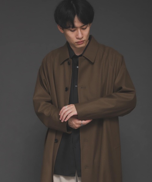 SENSE OF PLACE by URBAN RESEARCH(センスオブプレイスバイアーバンリサーチ)の「『セットアップ対応』CARREMANステンカラーコート(ステンカラーコート・メンズ・チャコールグレー/ブラック/カーキ・MEDIUM/LARGE)」の16枚目の写真