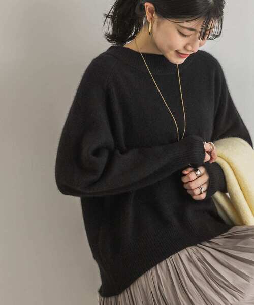 URBAN RESEARCH(アーバンリサーチ)の「FLUFFYモックネックニット(ニット/セーター・レディース・イエロー/ライトベージュ/ライトグレー/ブラック/ベージュ系その他・FREE)」の6枚目の写真