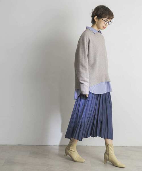 URBAN RESEARCH(アーバンリサーチ)の「FLUFFYモックネックニット(ニット/セーター・レディース・イエロー/ライトベージュ/ライトグレー/ブラック/ベージュ系その他・FREE)」の19枚目の写真