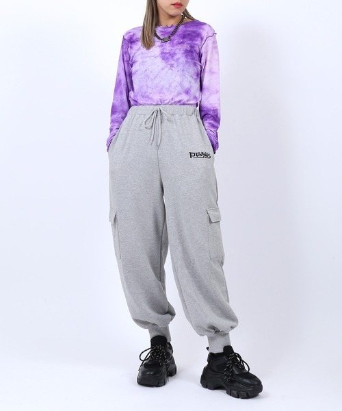 PUNYUS（プニュズ）の「タイダイメロウトップス（Tシャツ/カットソー・レディース・パープル/ブラウン/ダークグレー・4/1/2/3）」の3枚目の写真