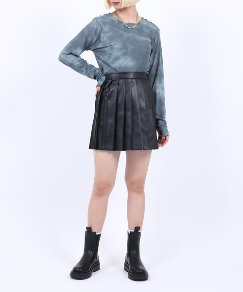 PUNYUS（プニュズ）の「タイダイメロウトップス（Tシャツ/カットソー・レディース・パープル/ブラウン/ダークグレー・4/1/2/3）」の4枚目の写真