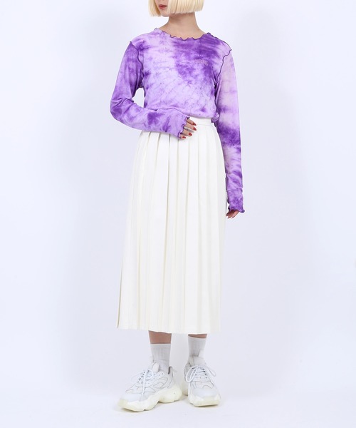 PUNYUS（プニュズ）の「タイダイメロウトップス（Tシャツ/カットソー・レディース・パープル/ブラウン/ダークグレー・4/1/2/3）」の6枚目の写真