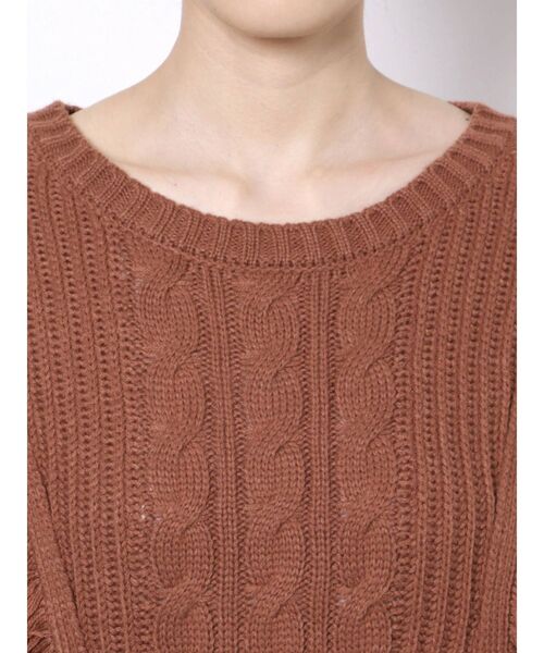 CALNAMUR（カルナムール）の「フリンジ2WAYニット（ニット/セーター・レディース・カーキ/ブラウン/レッド・FREE）」の15枚目の写真