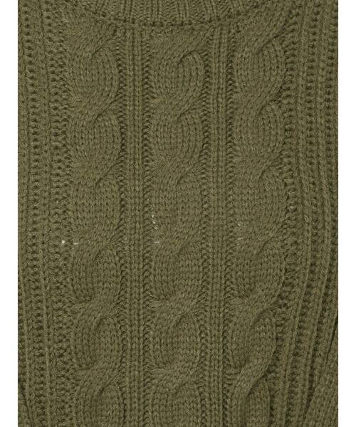 CALNAMUR（カルナムール）の「フリンジ2WAYニット（ニット/セーター・レディース・カーキ/ブラウン/レッド・FREE）」の5枚目の写真