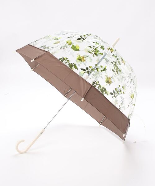 VIS（ビス）の「【PLANTICA×Wpc.】フラワーアンブレラプラスティック（長傘・レディース・オフホワイト/ブラウン系その他3/グリーン系その他・FREE）」の3枚目の写真