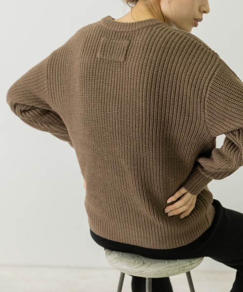 URBAN RESEARCH Sonny Label（アーバンリサーチサニーレーベル）の「ハリスツイードポケットニットプルオーバー（Tシャツ/カットソー・レディース・ネイビー/オフホワイト/ライトグレー/ブラウン・FREE）」の7枚目の写真