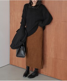 コーデュロイロングスカート