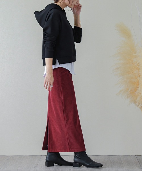 La-gemme（ラジェム）の「コーデュロイロングスカート（スカート・レディース・ブラック/ブラウン/ベージュ/レッド・M/L）」の13枚目の写真